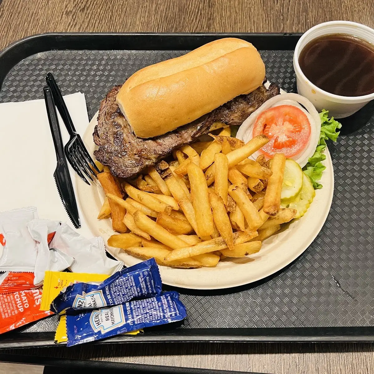Prime Rib Sandwich with Fries