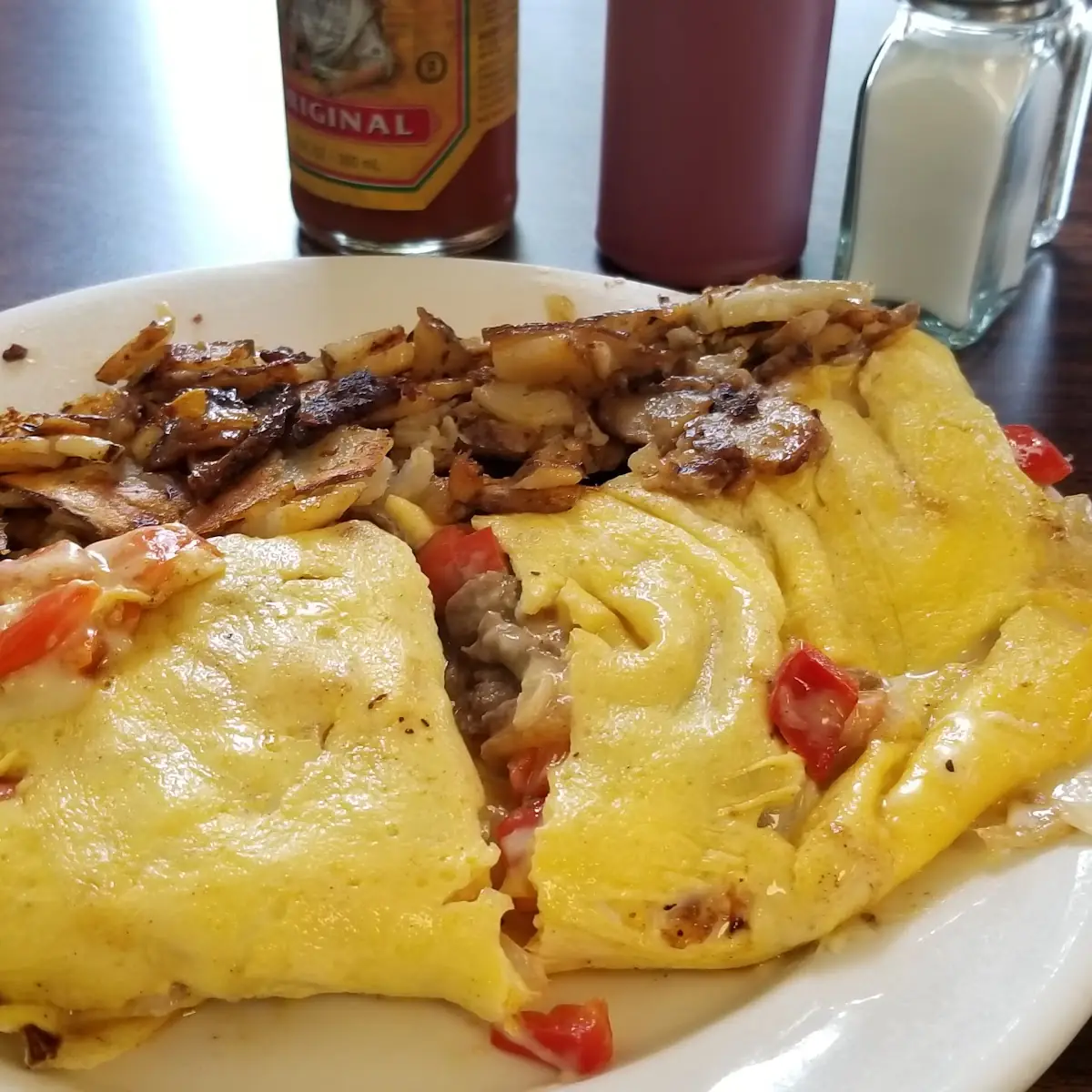 4 Sepcial Steak and Cheese Omelette