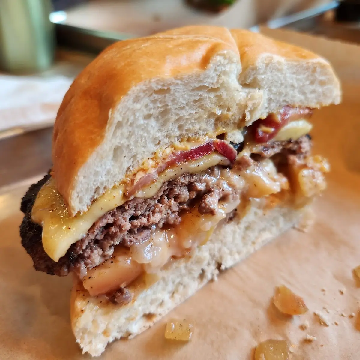 Caramel Apple Bacon Burger