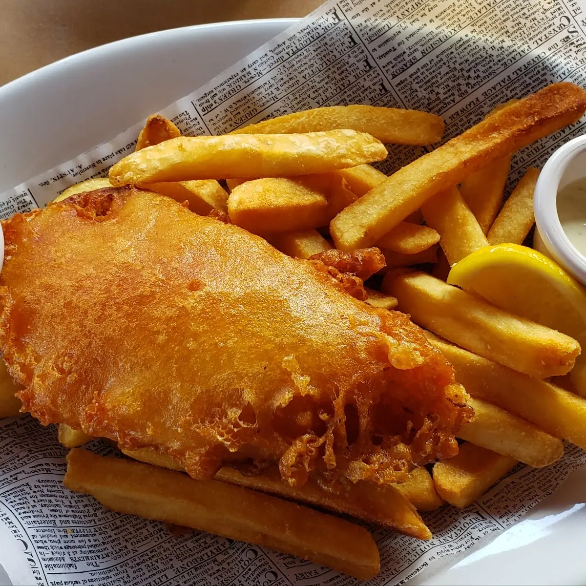 Crispy Battered Fish and Chips