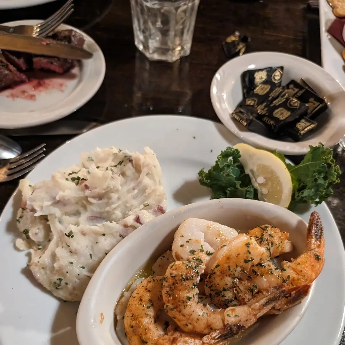 Jumbo Gulf Shrimp with Mashed Potatoes