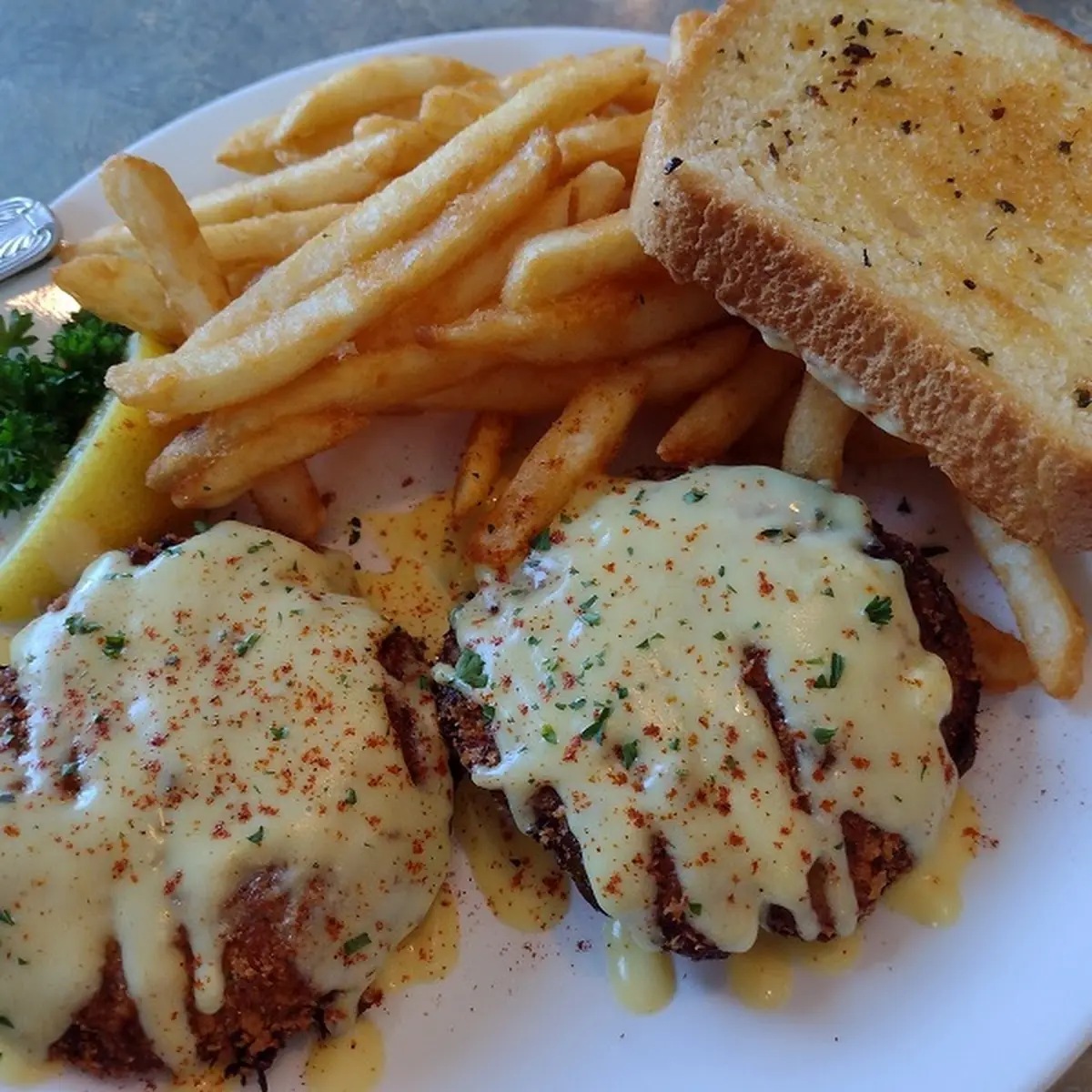 Crab Cakes and Fries