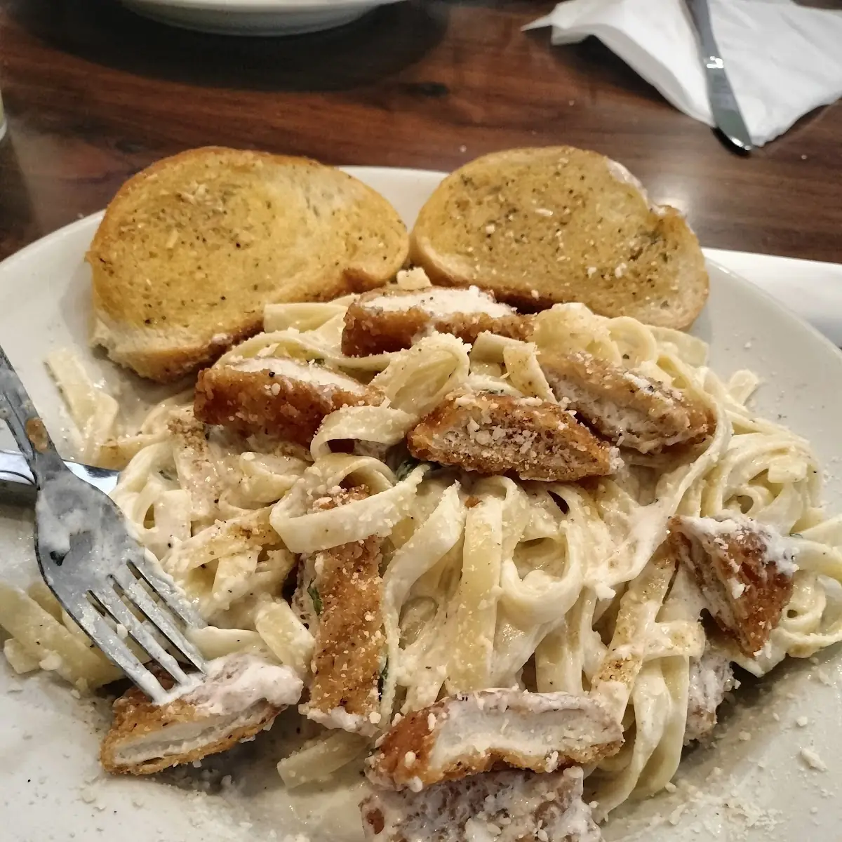 Chicken Alfredo Crispy Chicken