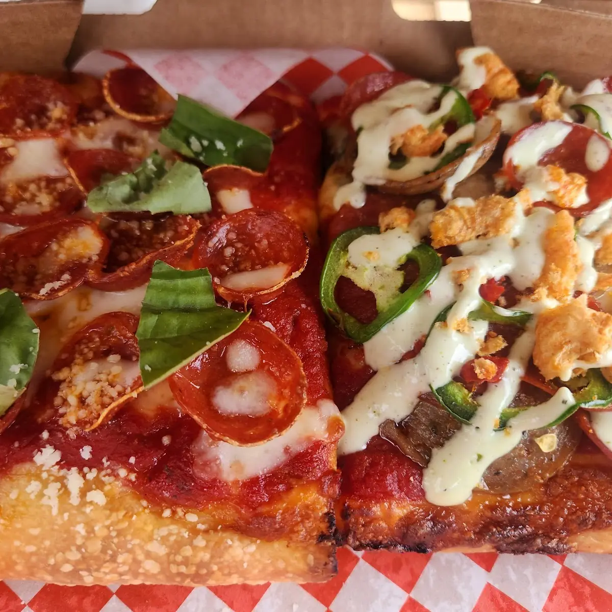 Pizza Slices Pepperoni and the Special