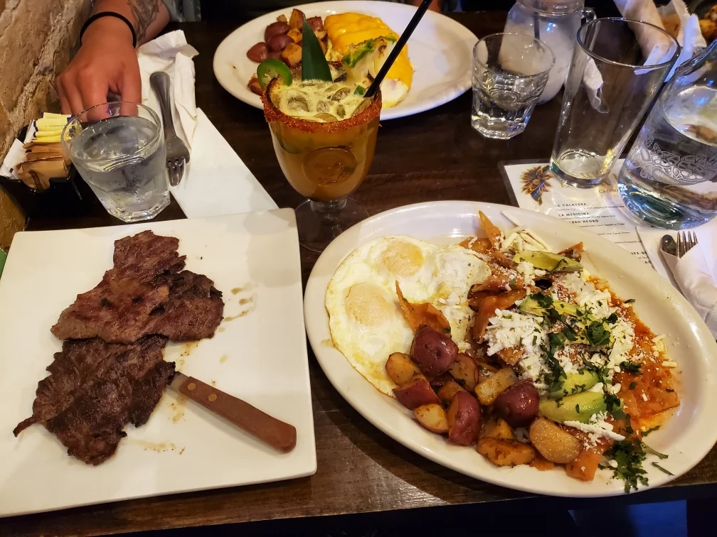 Divorced Eggs with Skirt Steak