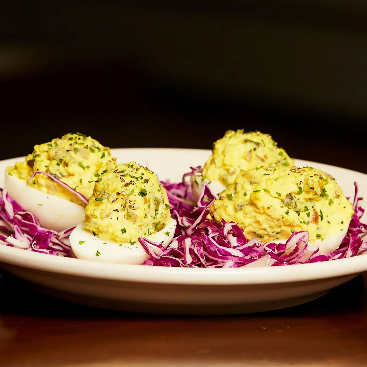 White Cheddar Grits 5 Deviled Eggs