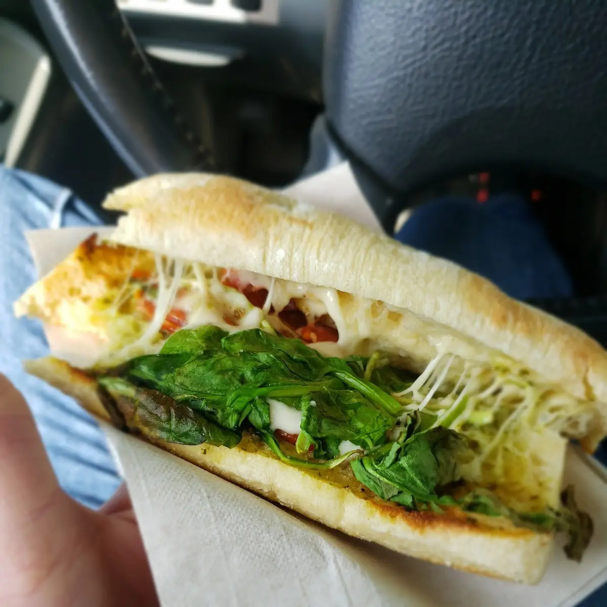 Egg Pesto & Mozzarella Sandwich