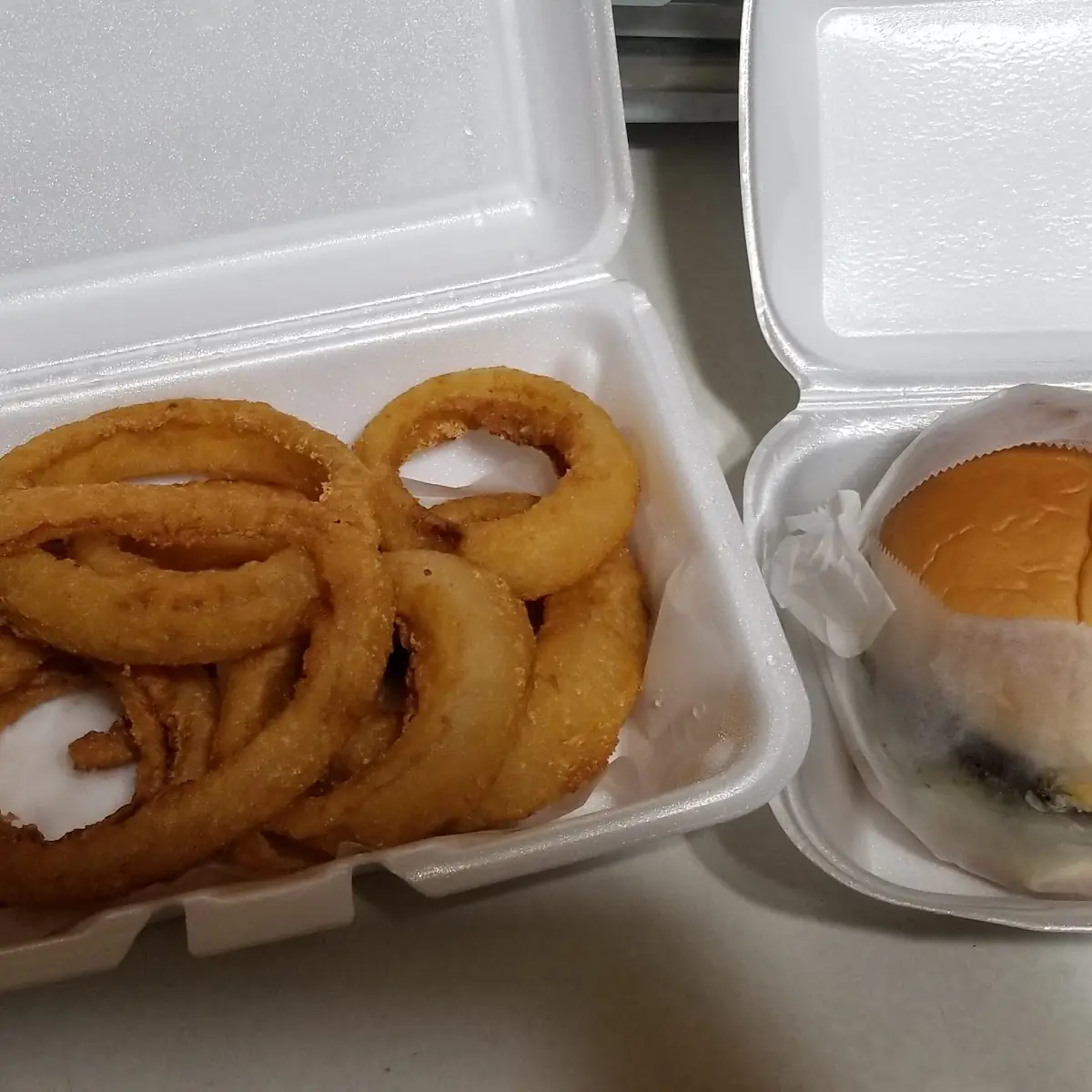 Bacon Cheeseburger Side of Onion Rings