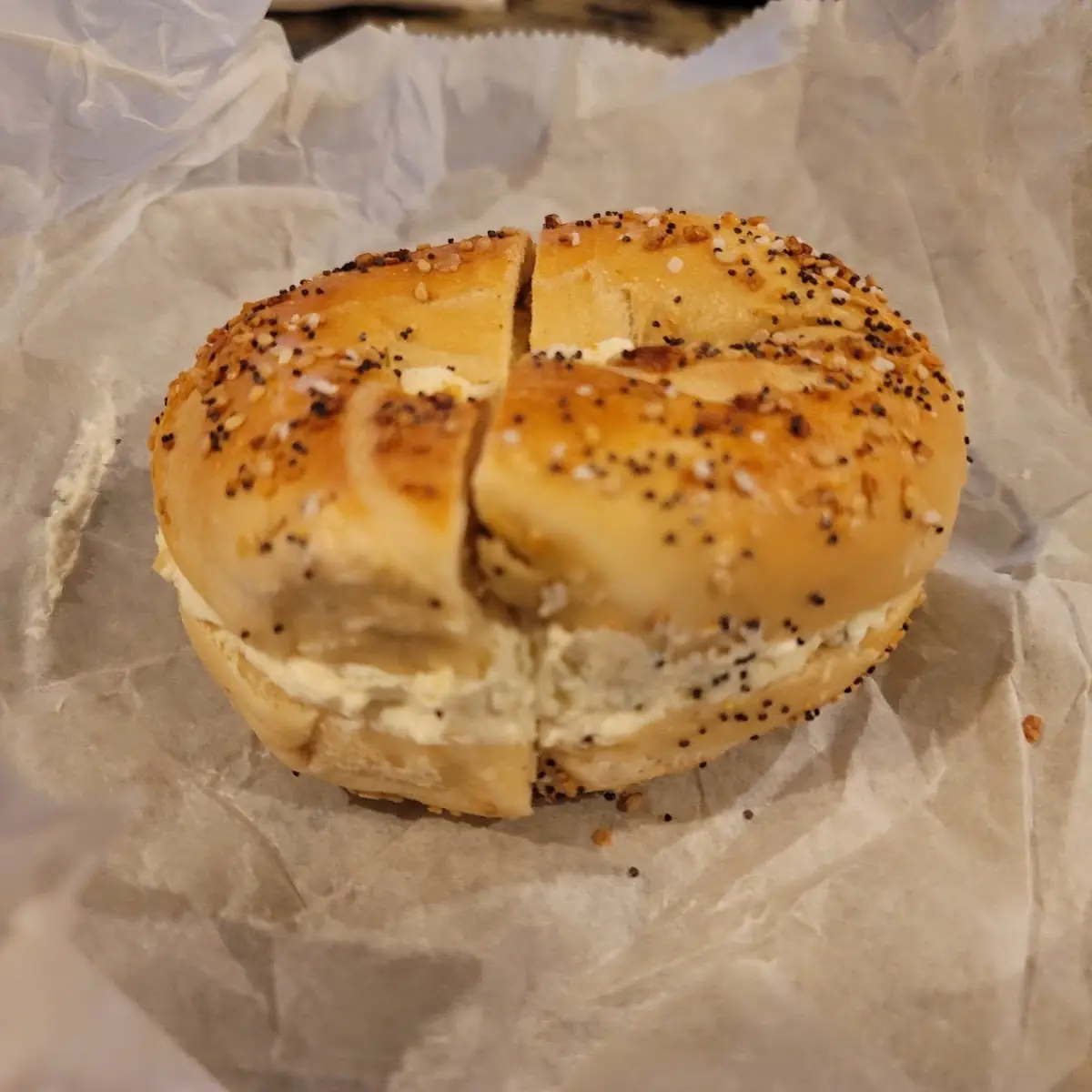 Everything Bagel with Cream Cheese