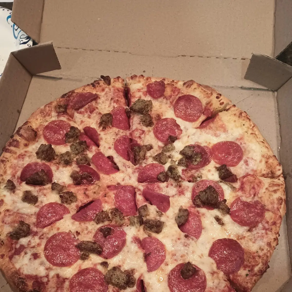 Large Pepperoni and Sausage Pizza