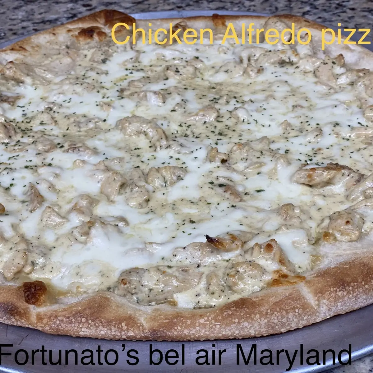 Chicken Alfredo Pizza