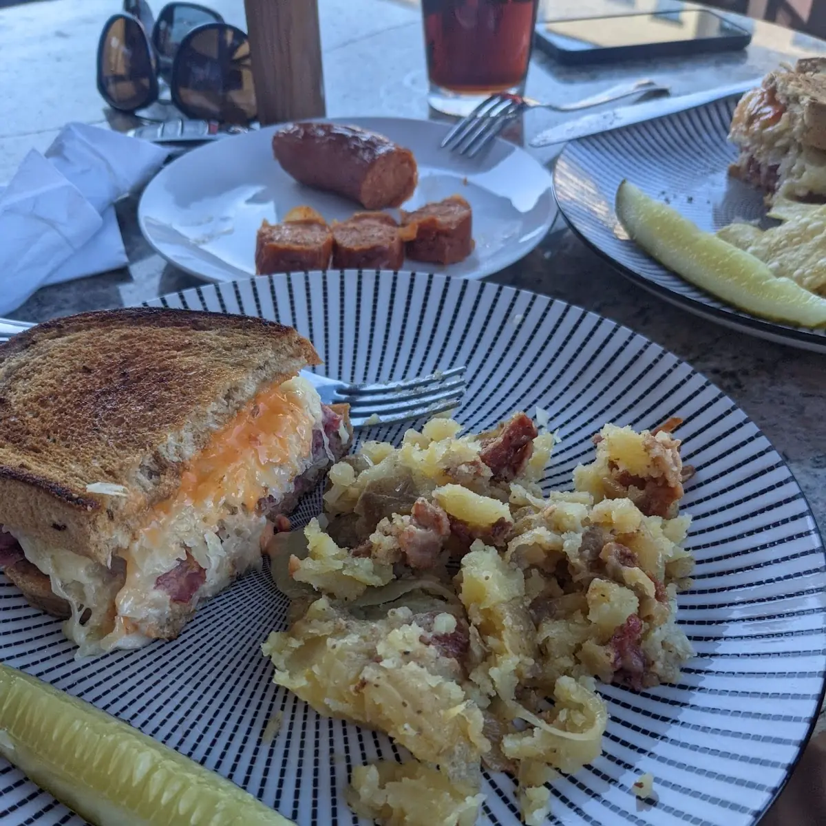 Ruben with German Potato Salad