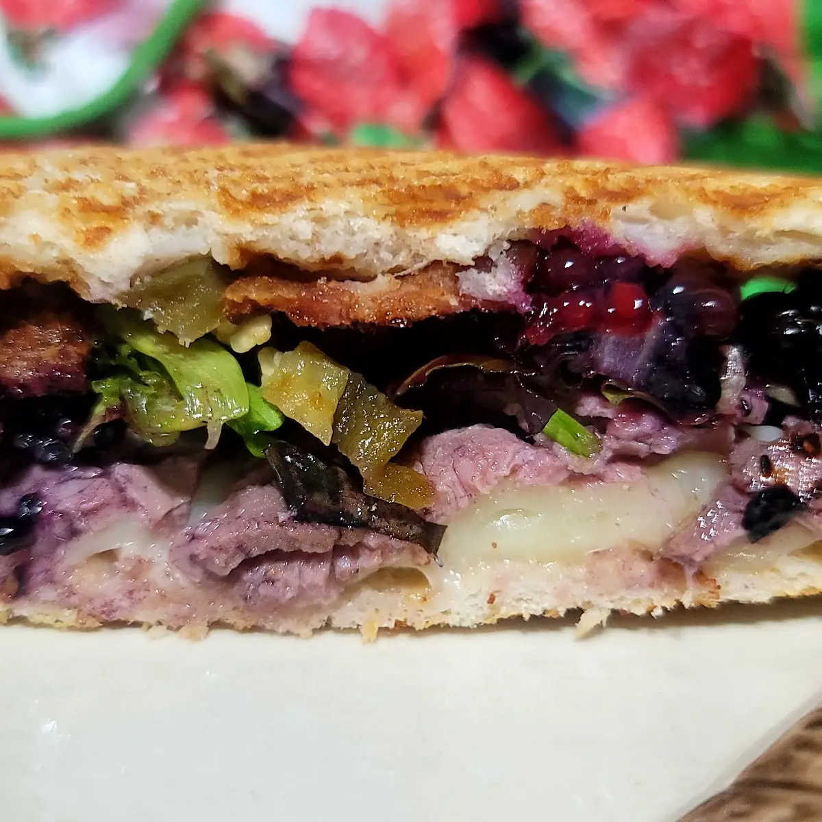 Roast Beef & Apples Panini