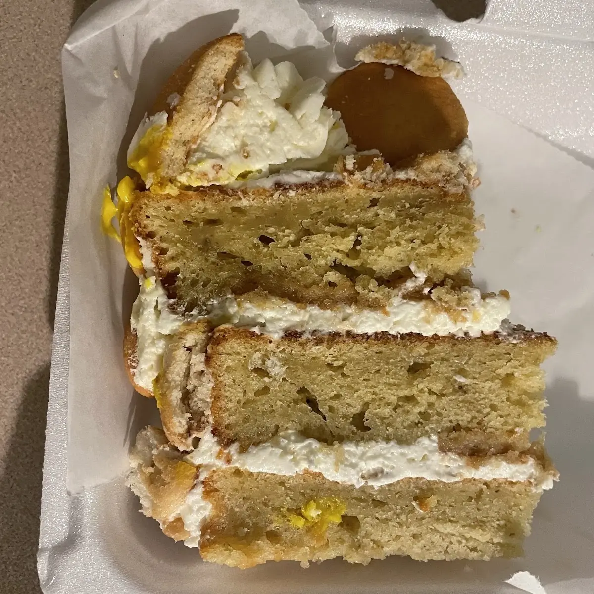 Banana Pudding Cake Slice