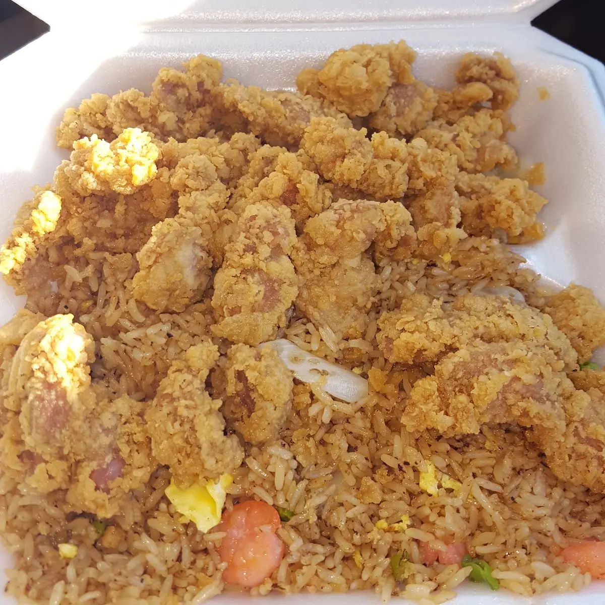 Fried Gizzards and Shrimp Fried Rice