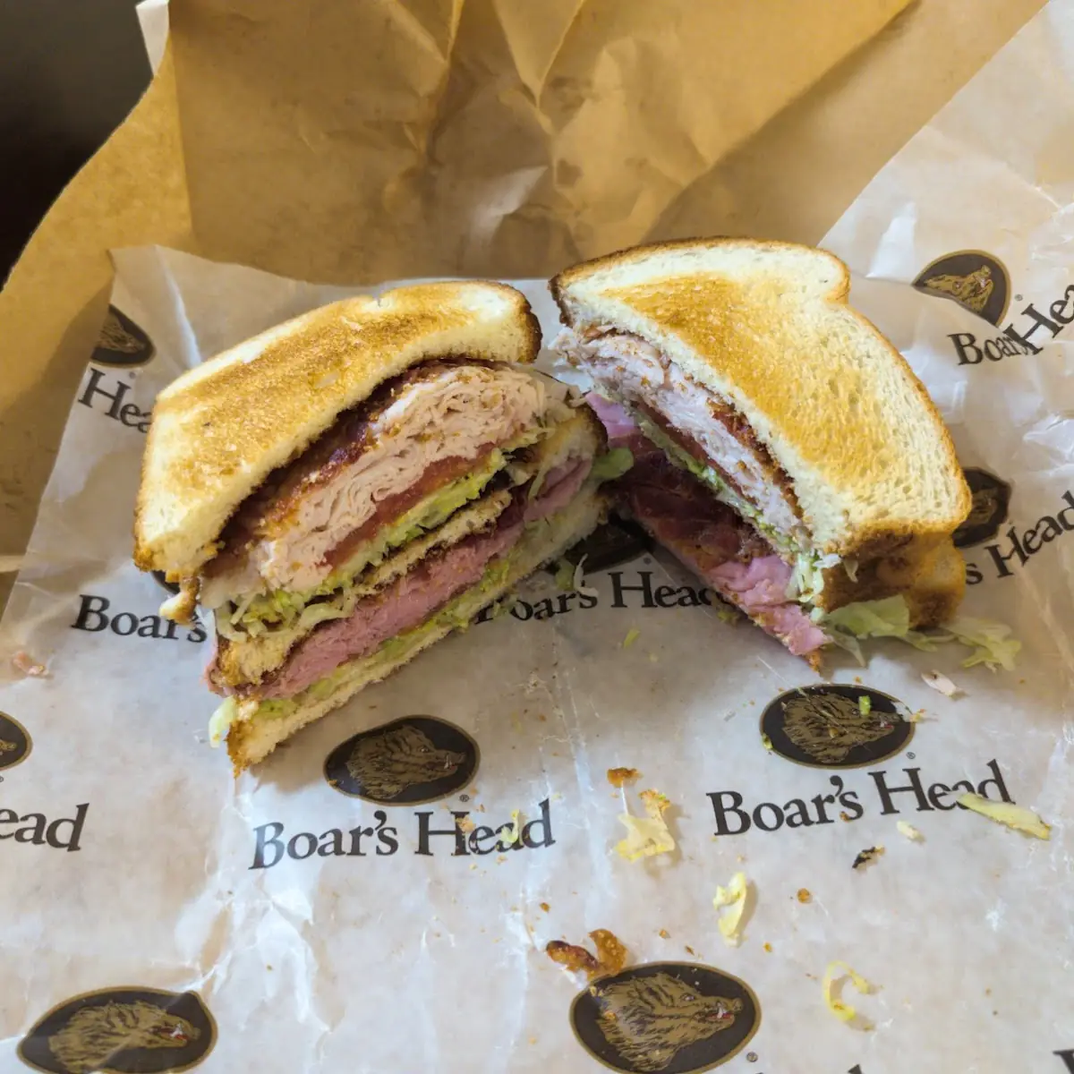 Boar's Head Roast Beef and Cheese Sandwich