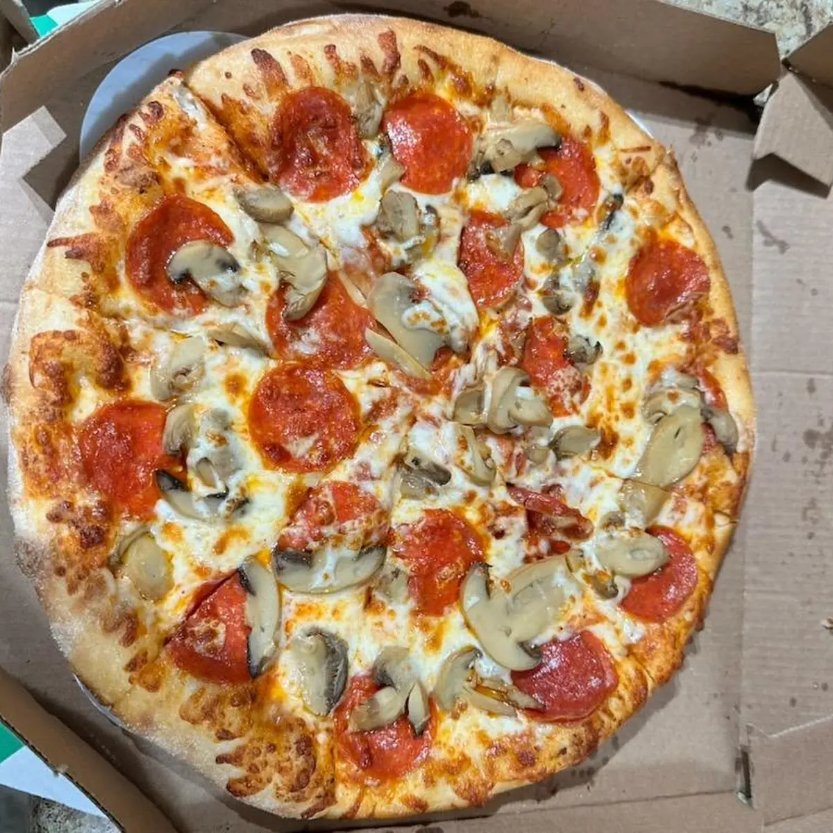 Pepperoni and Mushroom Pizza