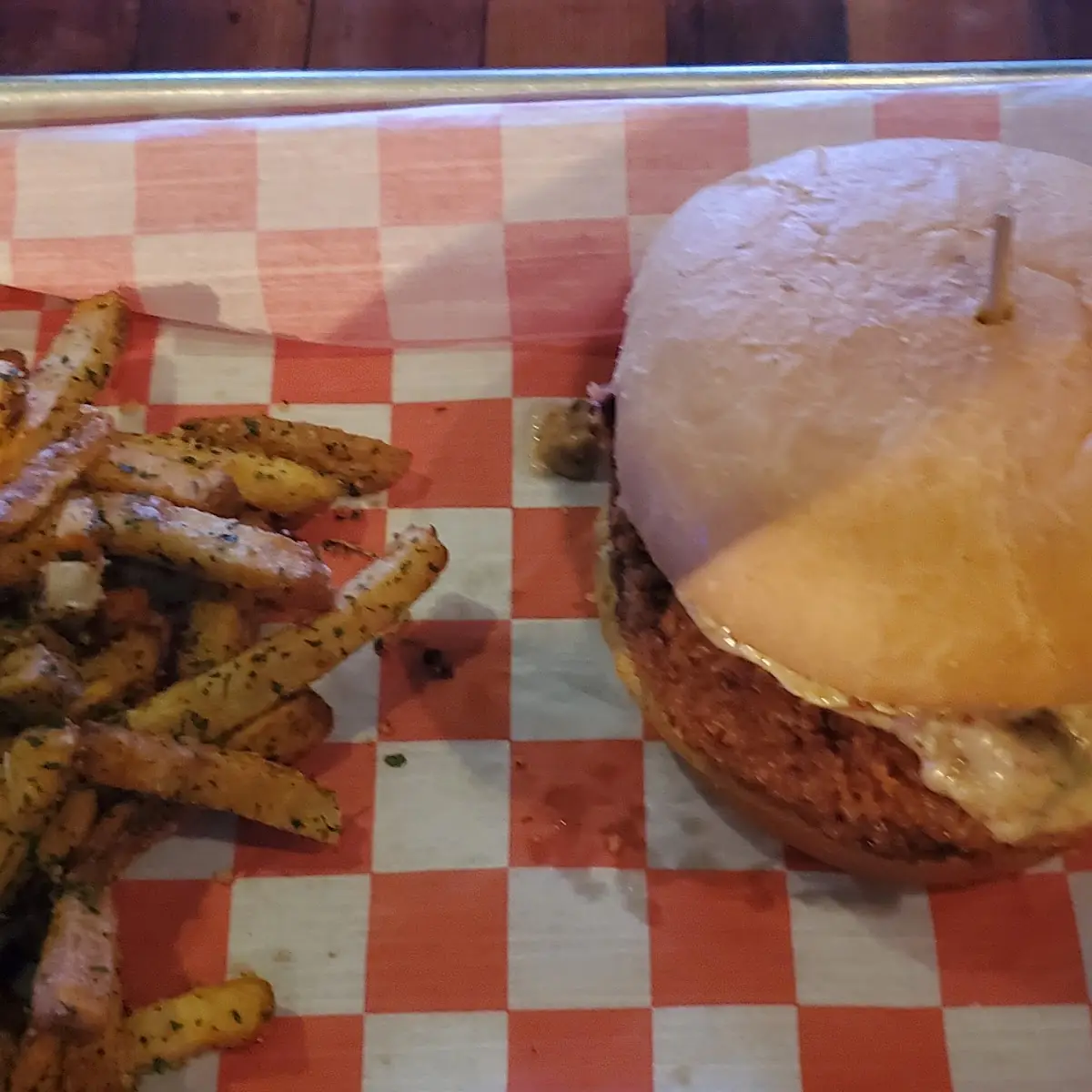 Chicken Fried Burger with Fried Egg and Sausage Gravy