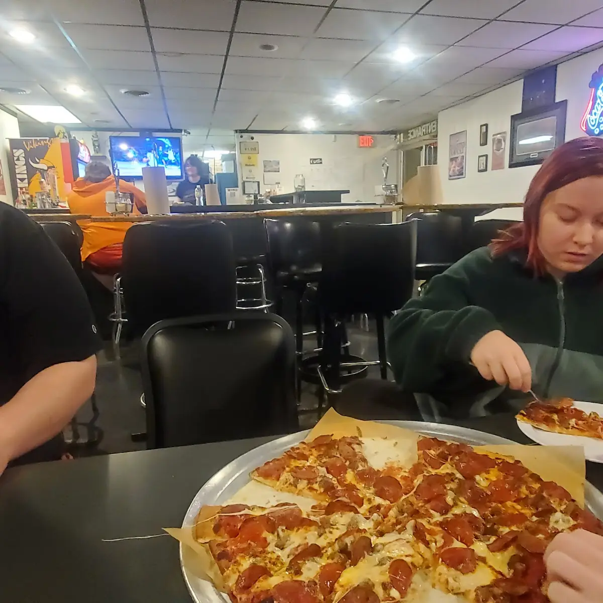 Hamburger and Pepperoni Pizza
