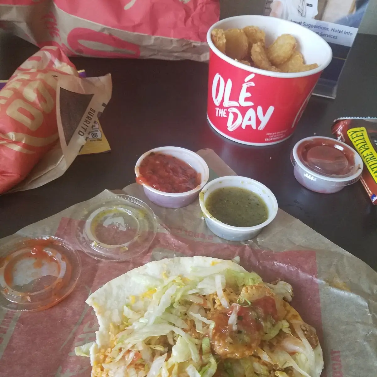 Soft Shell Taco with Some Oles