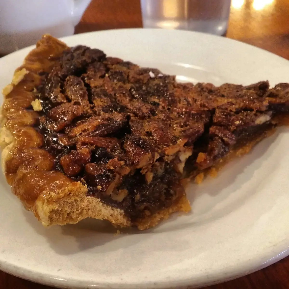 Homemade Pecan Pie Heated Up