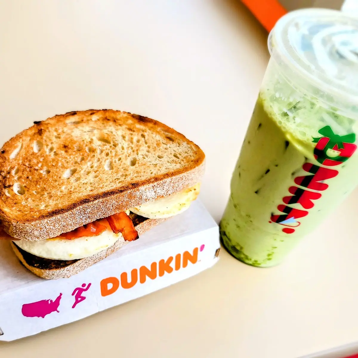 Iced Matcha Green Tea Sourdough Sandwich