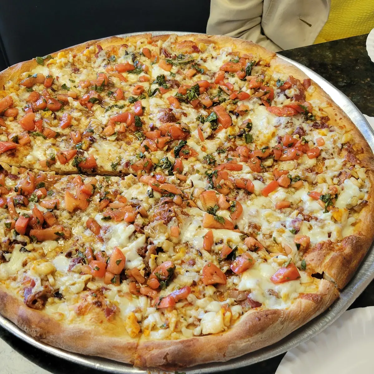 Clam Bacon and Bruschetta Pizza