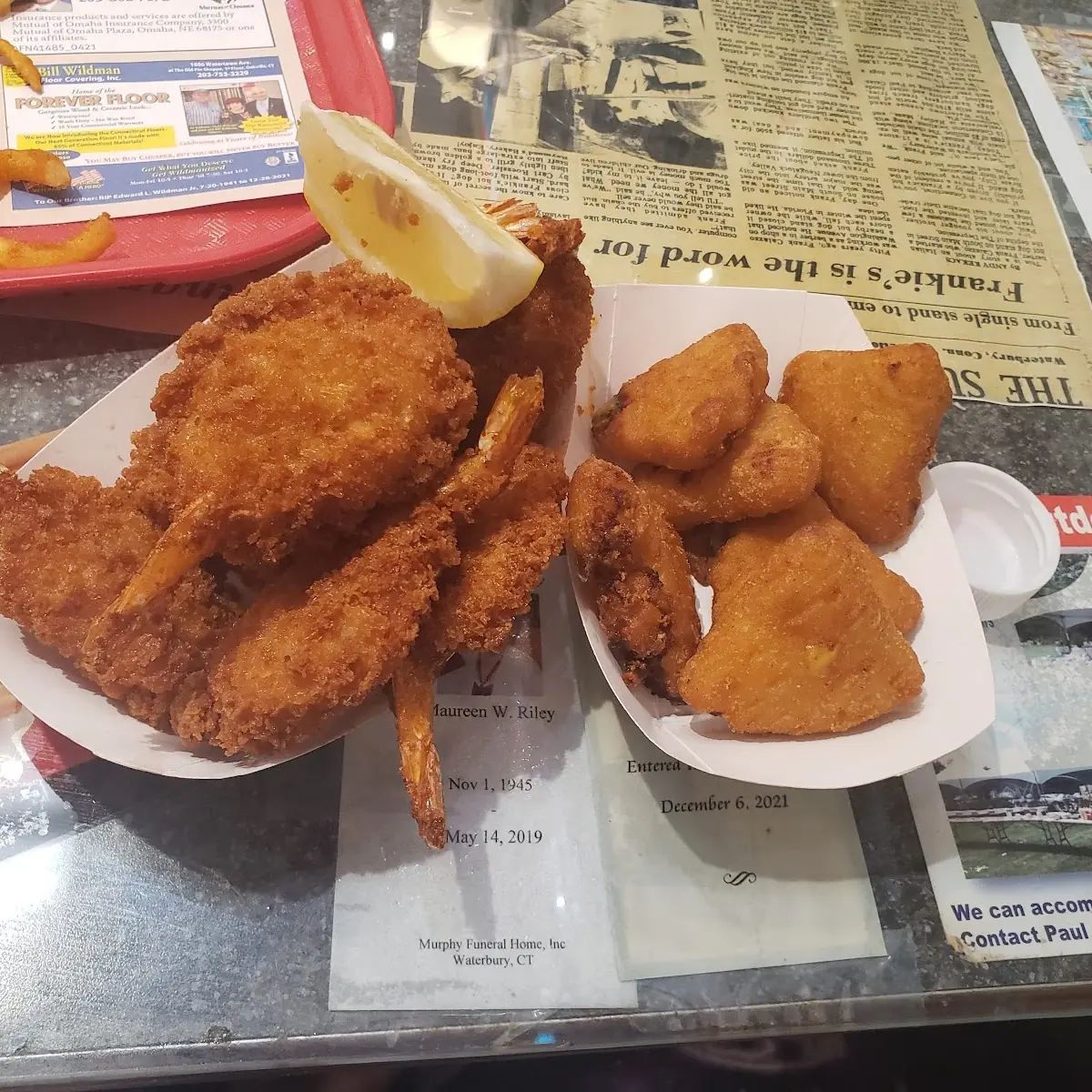 Fried Shrimp and Mac and Cheese Bites