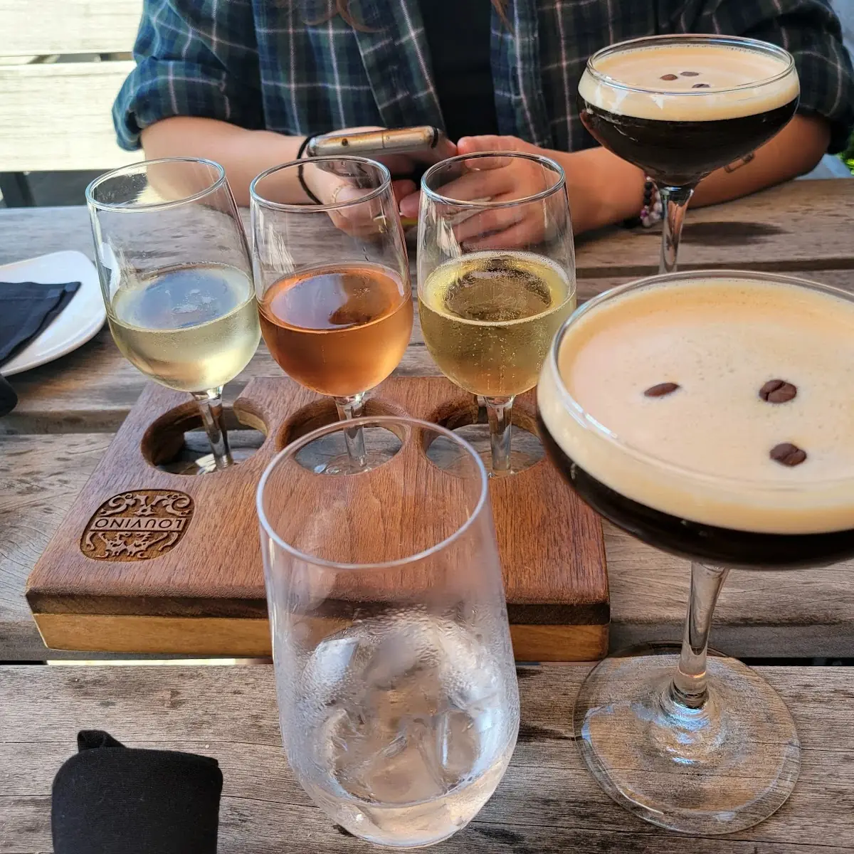 Wine Flight and Espresso Martini