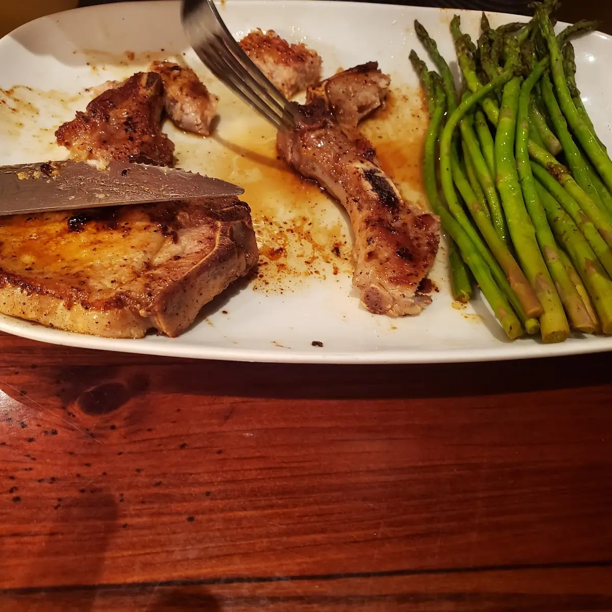 Grilled Pork Chop &Asparagus