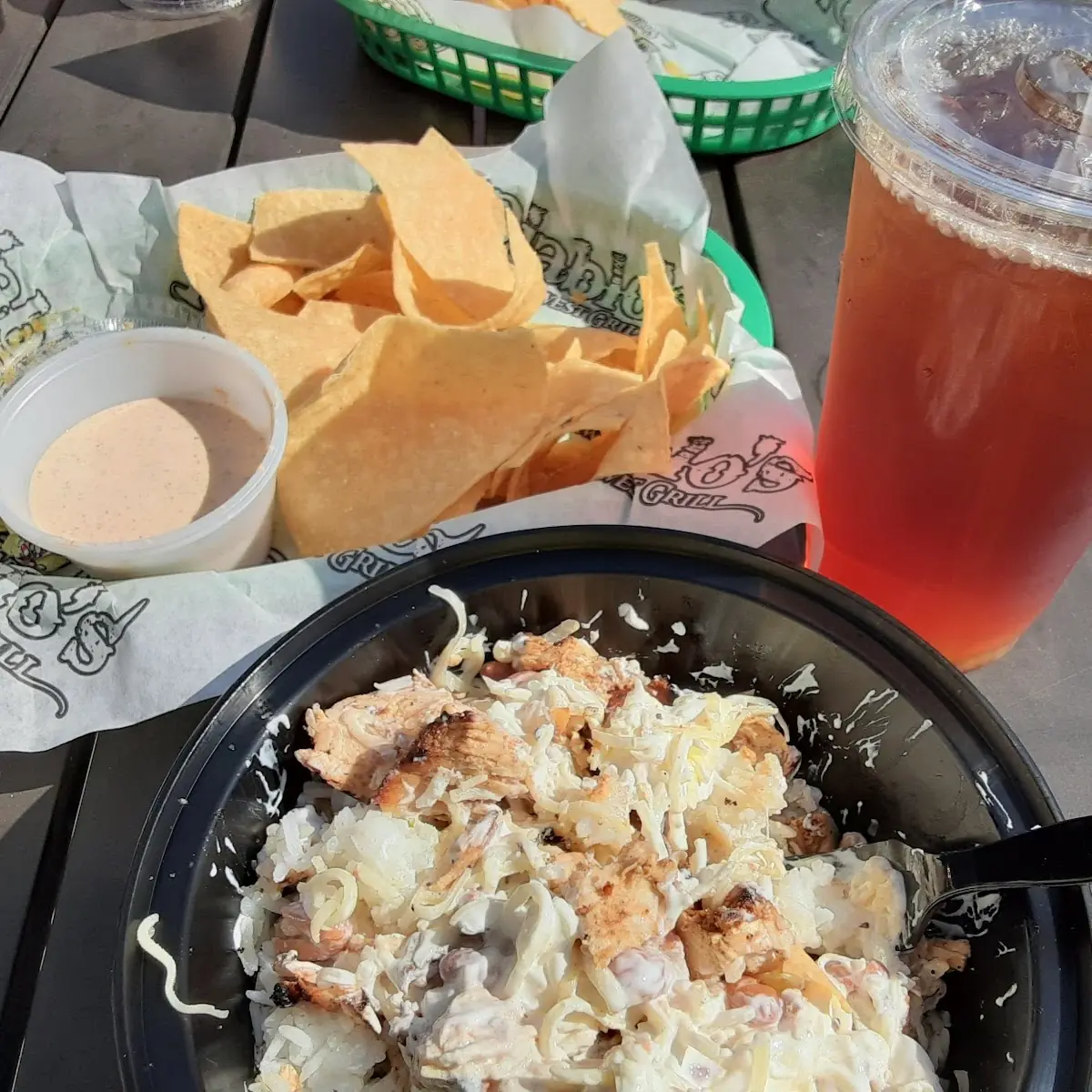 Create Your Own Bowl Chips Unsweetened Tea