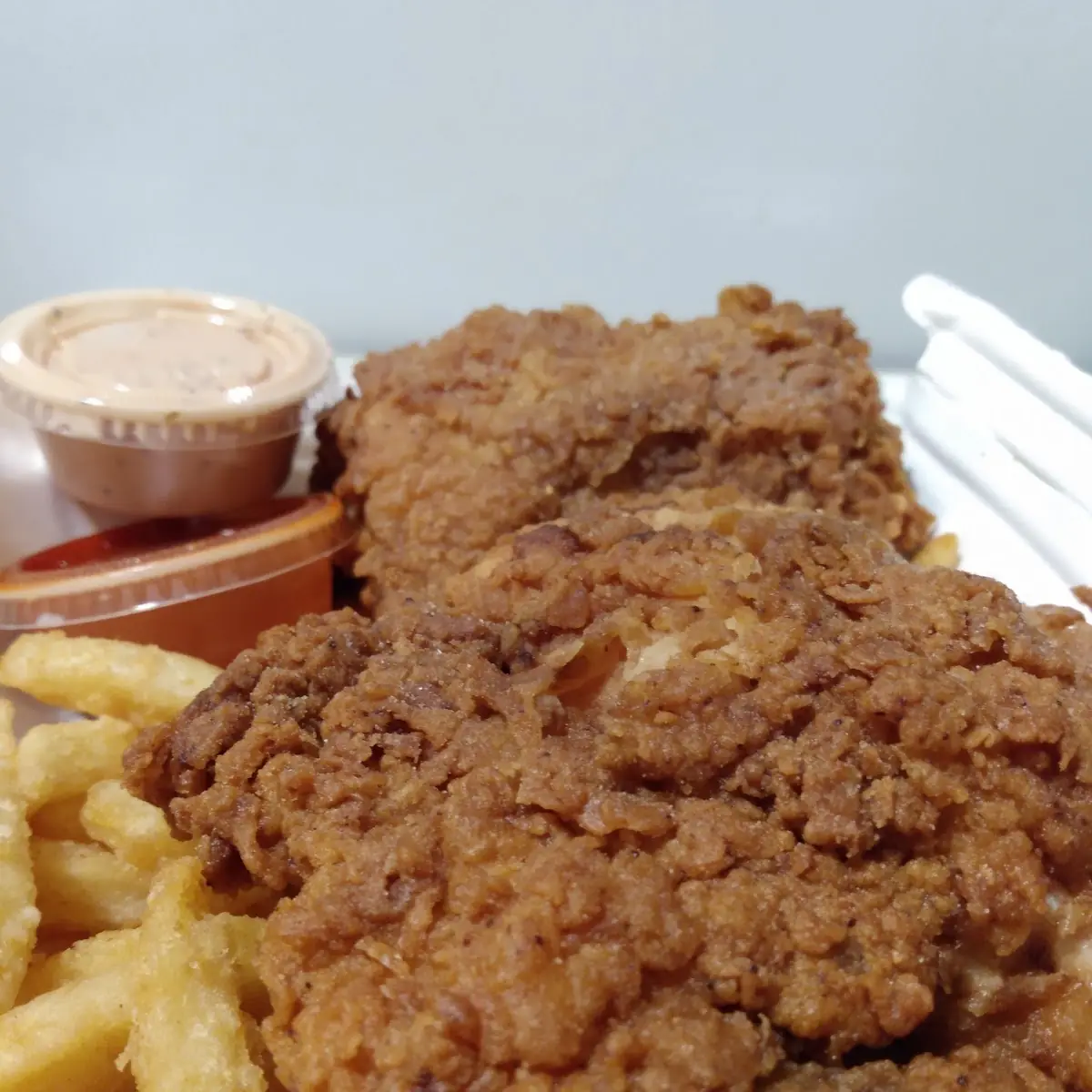 2 PC Chicken Crispy with Seasoned Fries