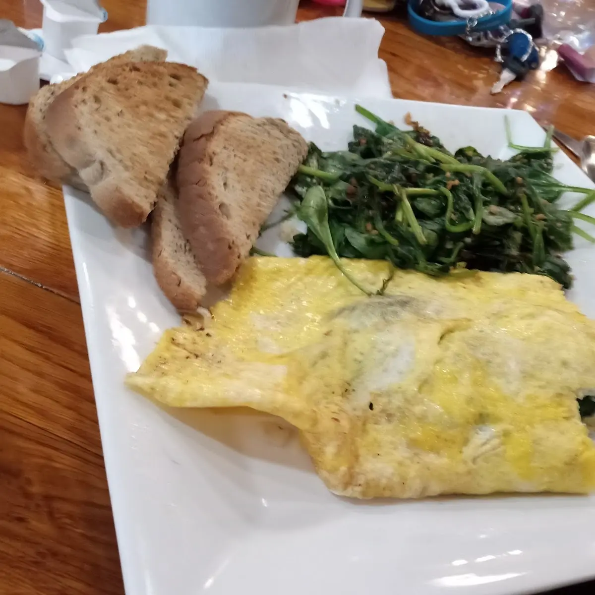 Cheese Omelette Toast & Potato