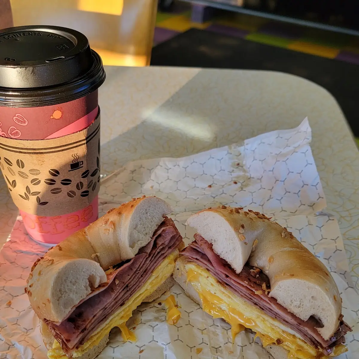Everything Bagel with Meat Egg