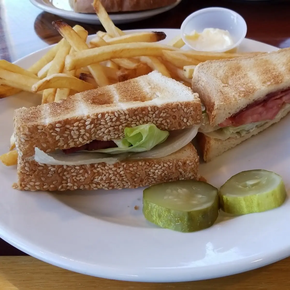 Turkey Bacon blt on Greek Toast