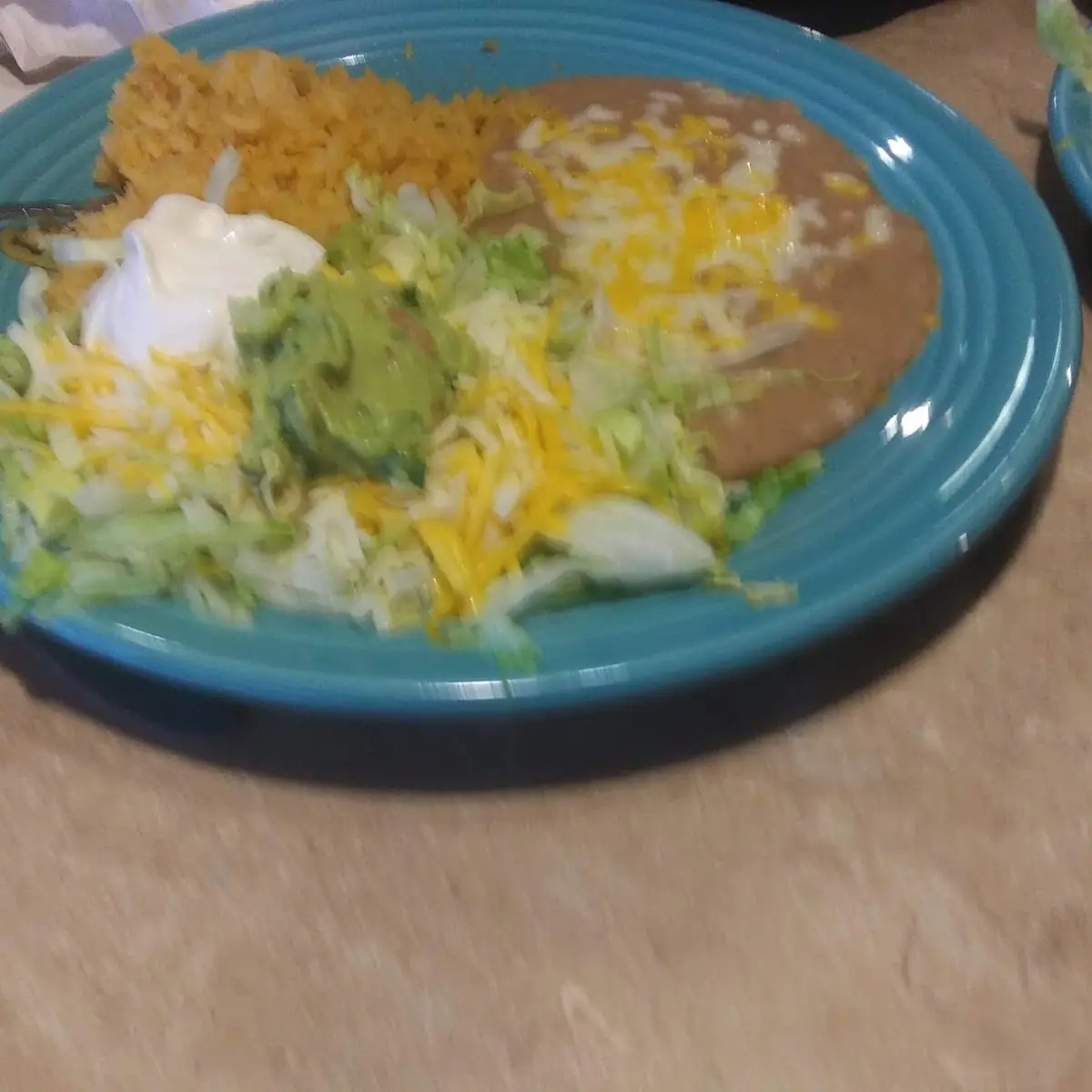 Refried Beans Sour Cream Rice