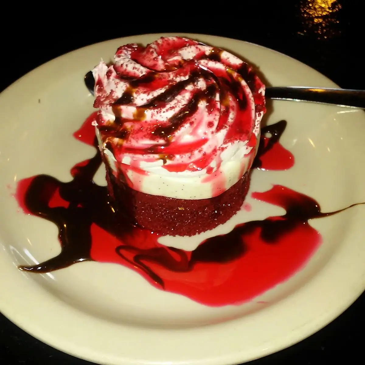 Red Velvet Cake Add Chocolate Syrup