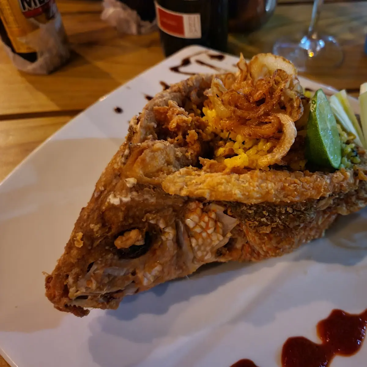Chillo Frito A la Mariscada