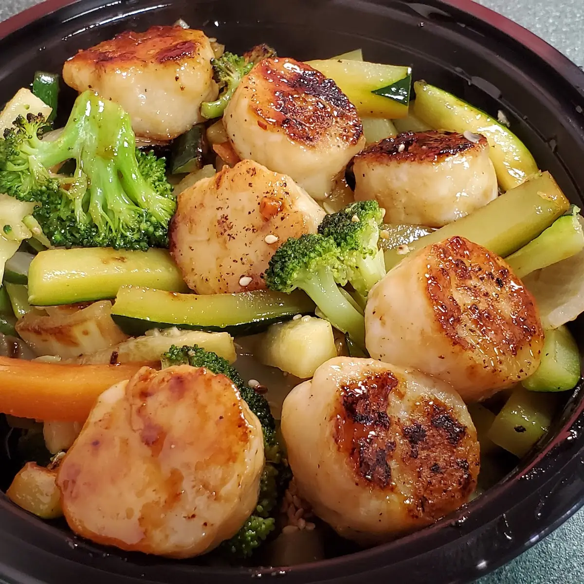 Veggie Bowl with Scallops