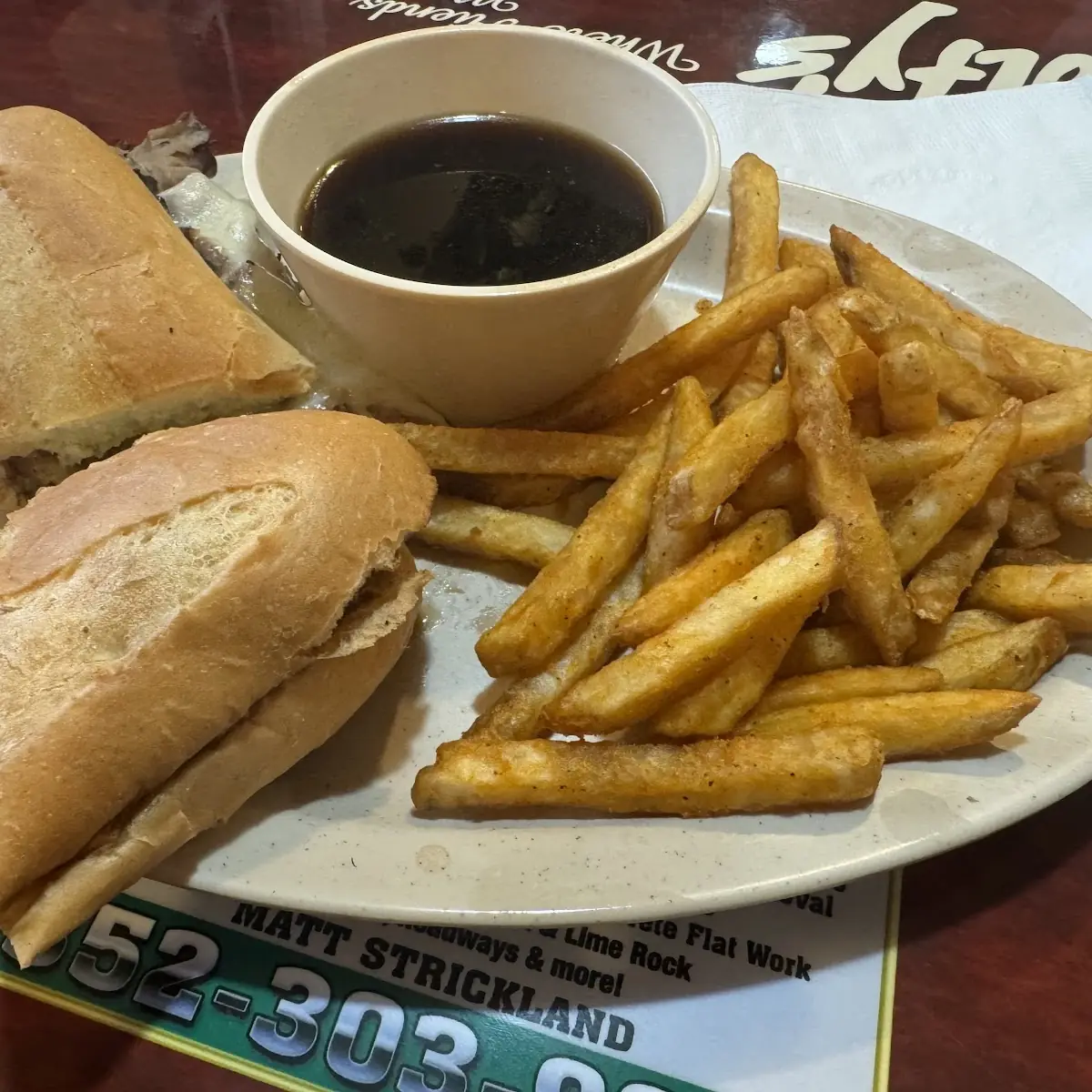 French Dip with Swiss Cheese