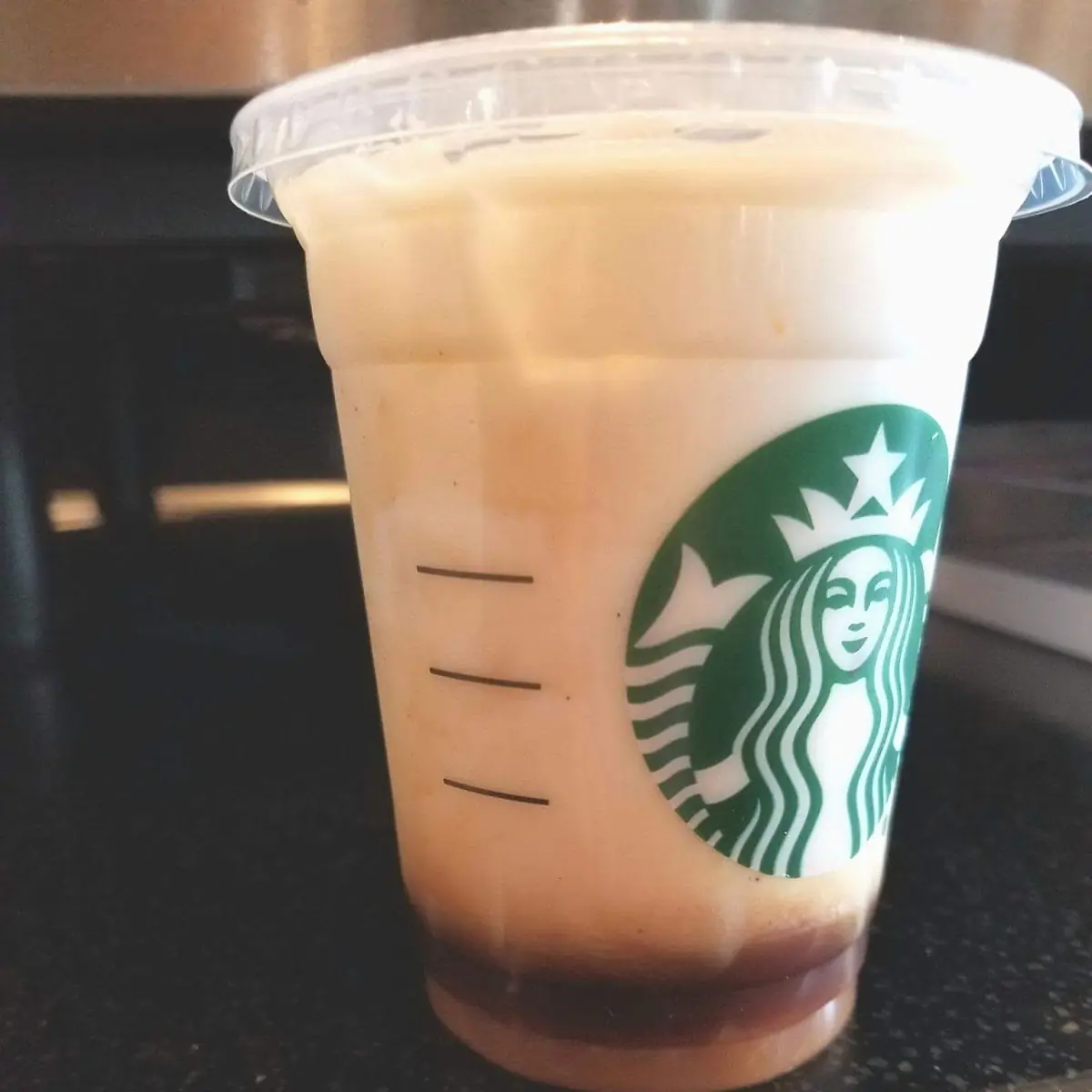 Upside Down Iced Caramel Macchiato