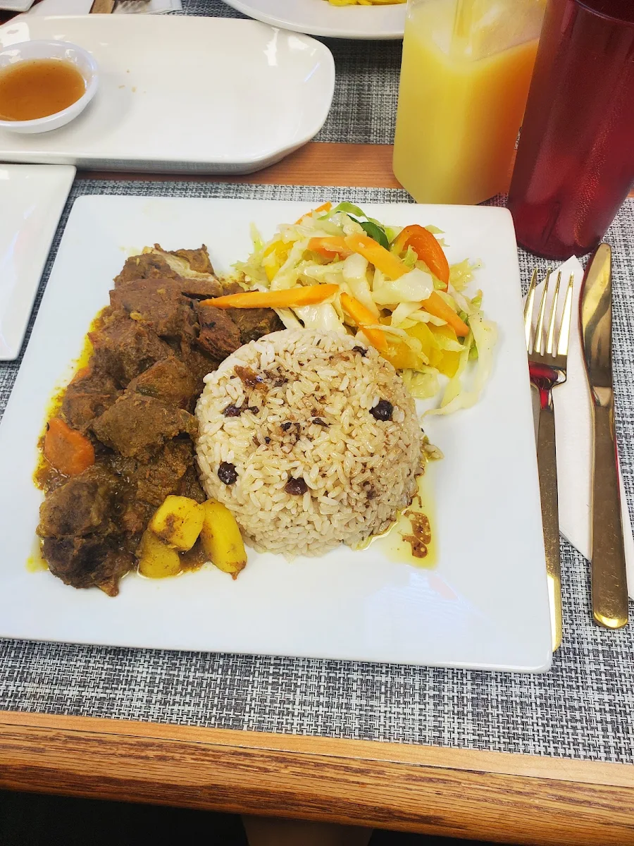 Curry Goat Dinner, Fiona's Cuisine