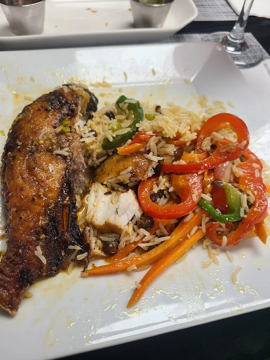 King Fish Steamed Veg Rice and Peas, Fiona's Cuisine