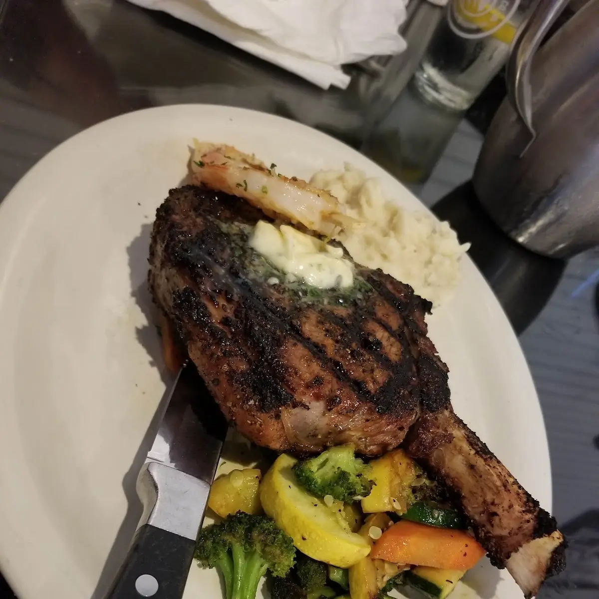 Ribeye Steak w Steamed Vegetables