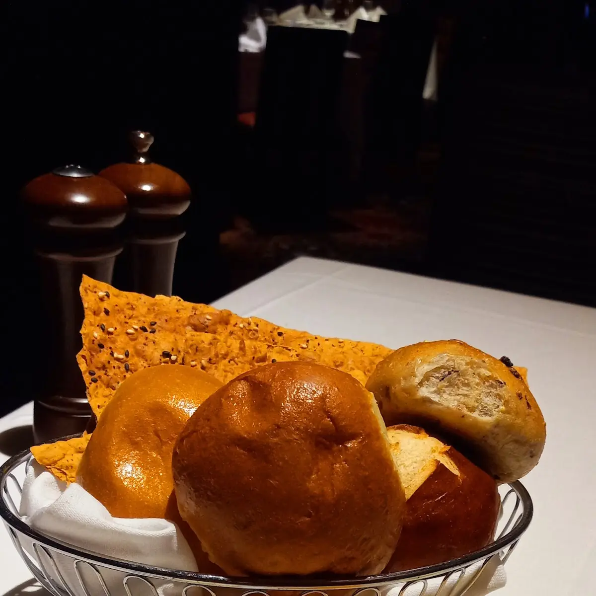 Warm Bread with Butter and Cheese Spread