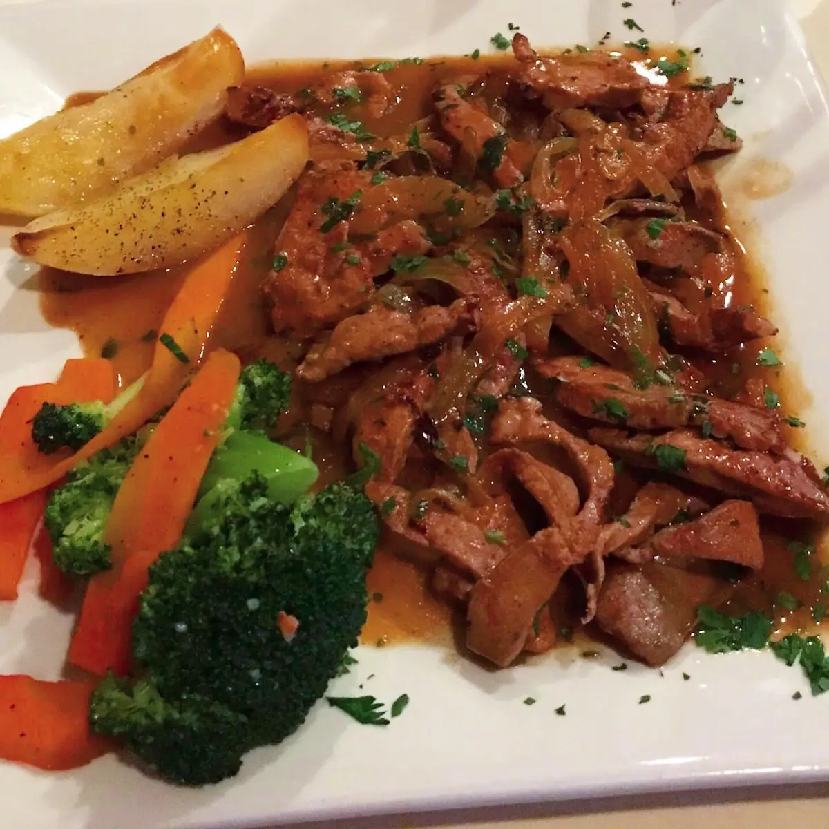 Grilled Liver and Onions