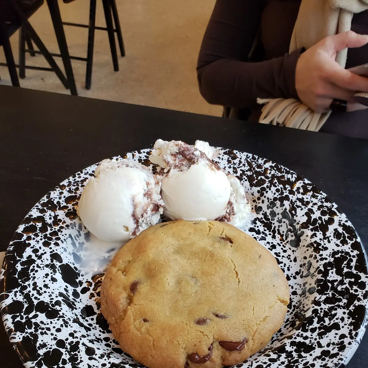 Chocolate Chip Cookie and Ice Cream