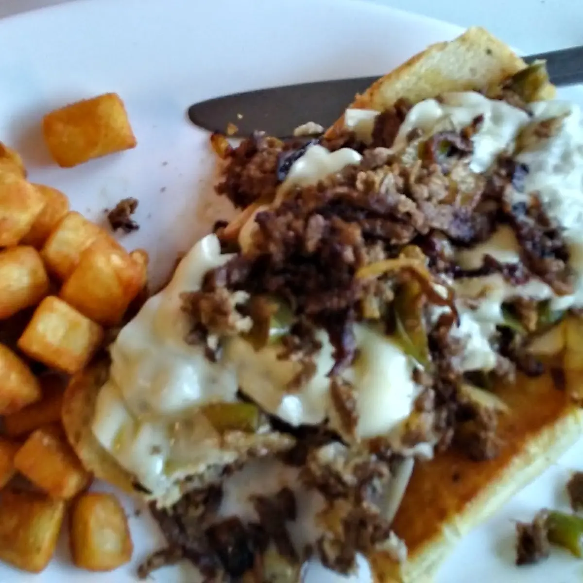 Open Faced Steak Sandwich