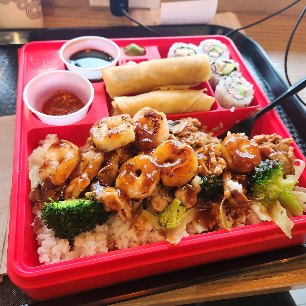 Teriyaki Chicken and Shrimp Bowl, Edo Japan