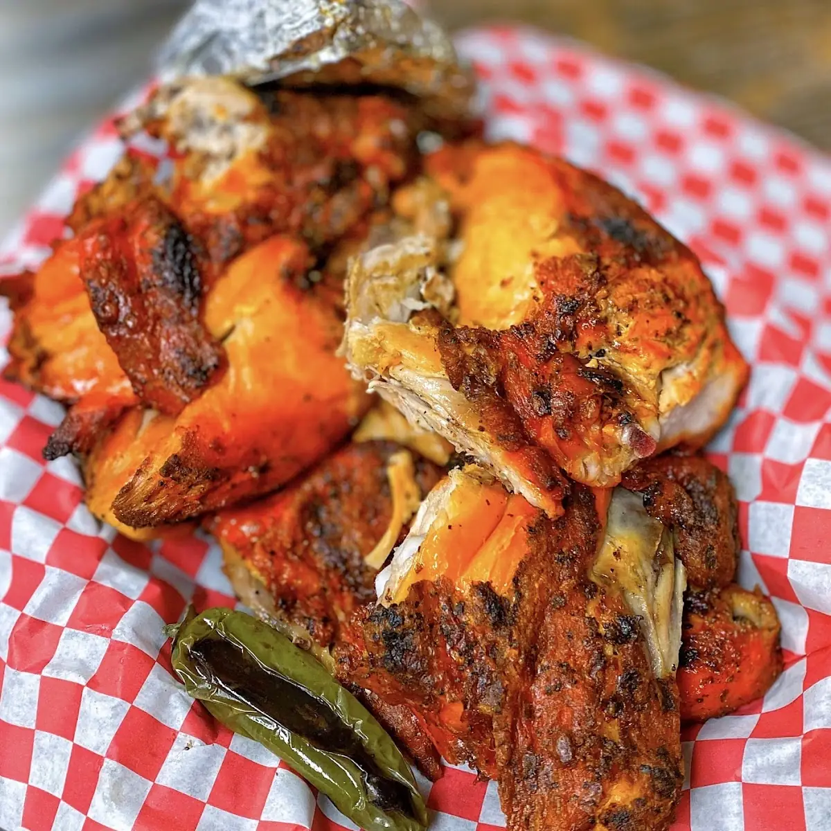 Roasted Chicken with Grilled Pepper